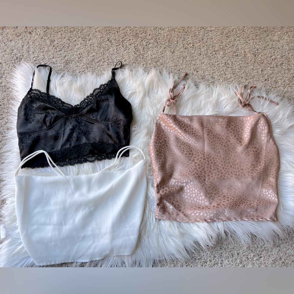 Bundle of 3 Satin Camisoles